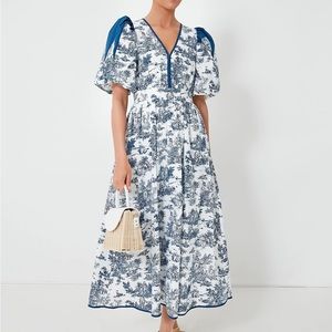 Tuckernuck hyacinth house blue toile reynolds midi dress